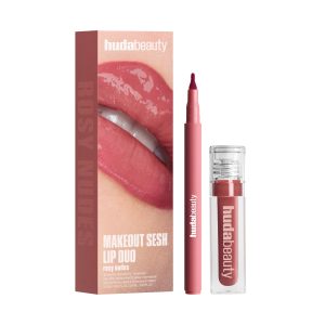 Heavy Duty ToolMax Huda Beauty Makeout Sesh Lip Duo Rosy Nudes Foldable